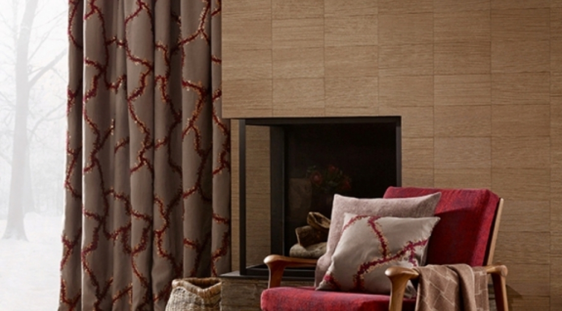 CHALET lUXE, Vorhang BORDINO, Sessel DIVAN