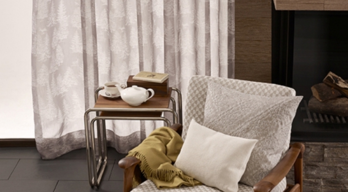 CHALET lUXE; Vorhang SELVA, Kissen VARELLA & DIVAN