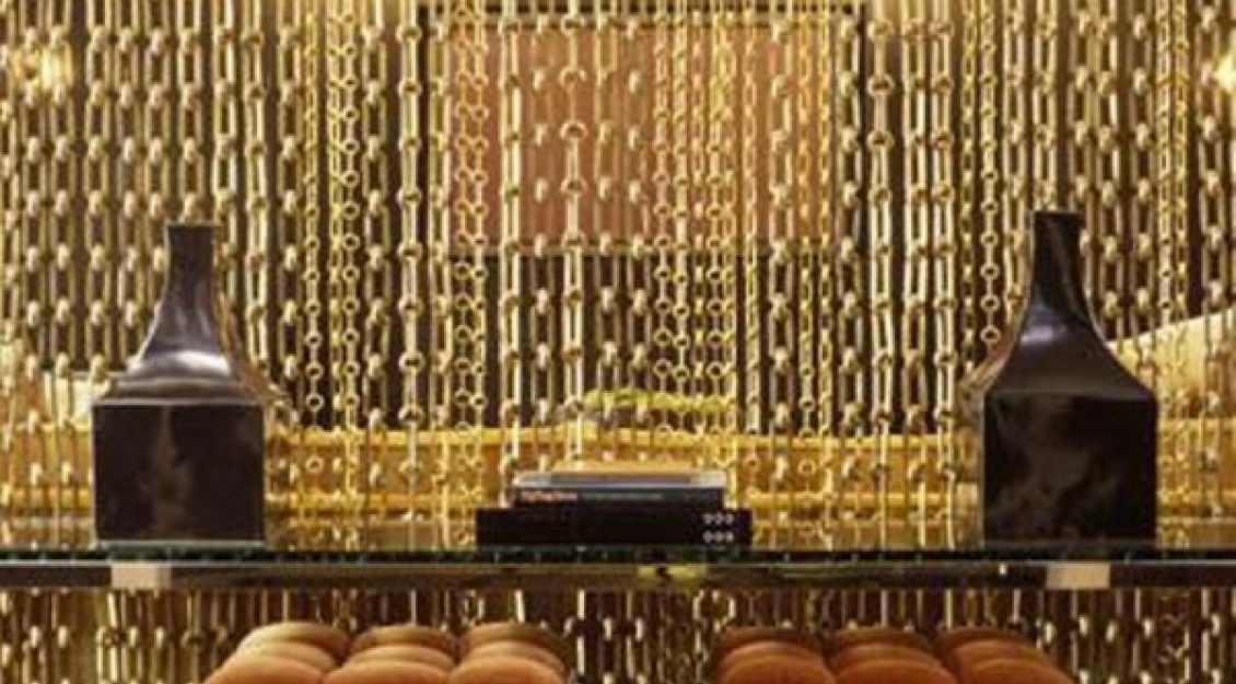 Kettenvorhang Gold-Optik