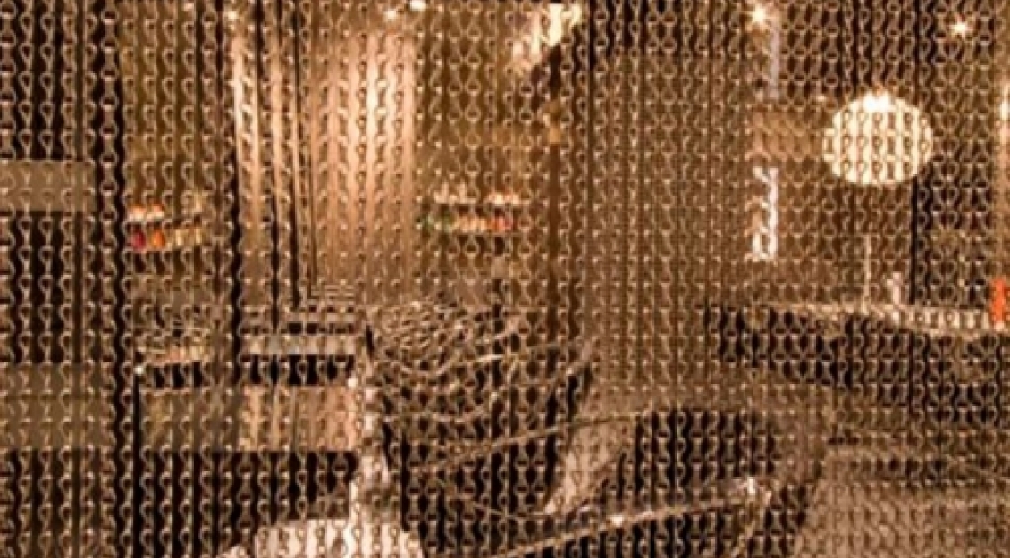 Kettenvorhang Gold-Optik